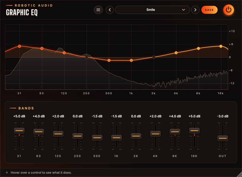 Graphic EQ's window