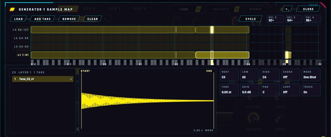 The full sample map editor