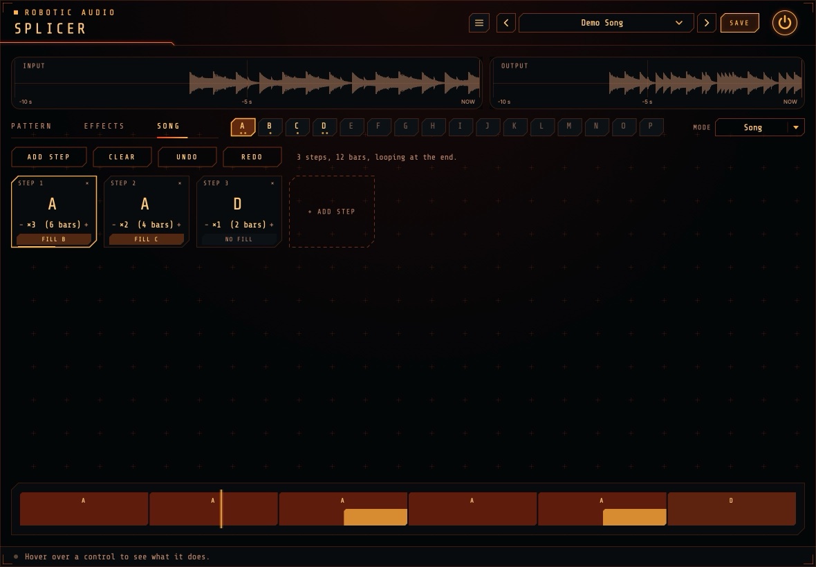 The song page