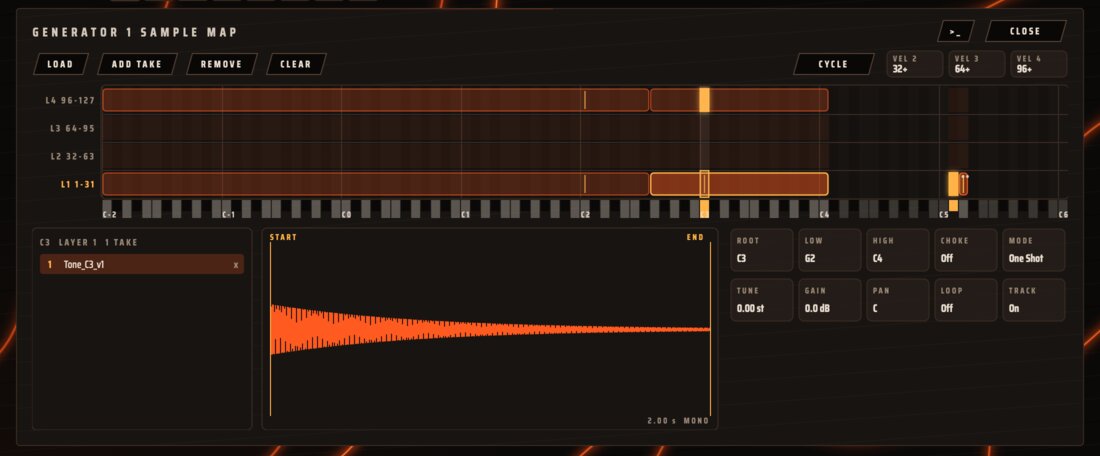 The full sample map editor
